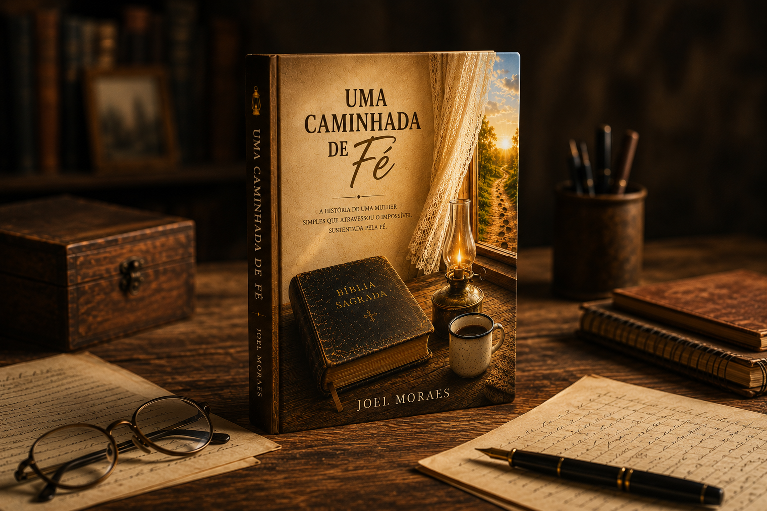 Capa do livro Uma Caminhada de Fé, de Joel Moraes