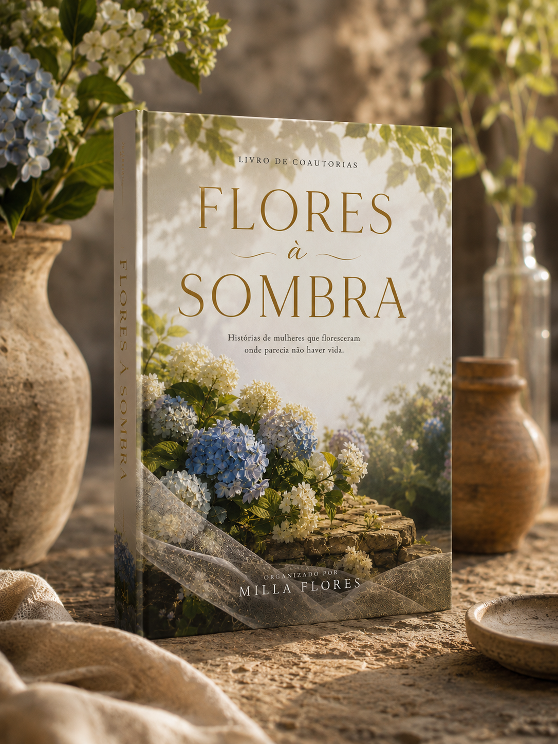 Capa do livro Flores à Sombra, de Organizadora: Milla Flores