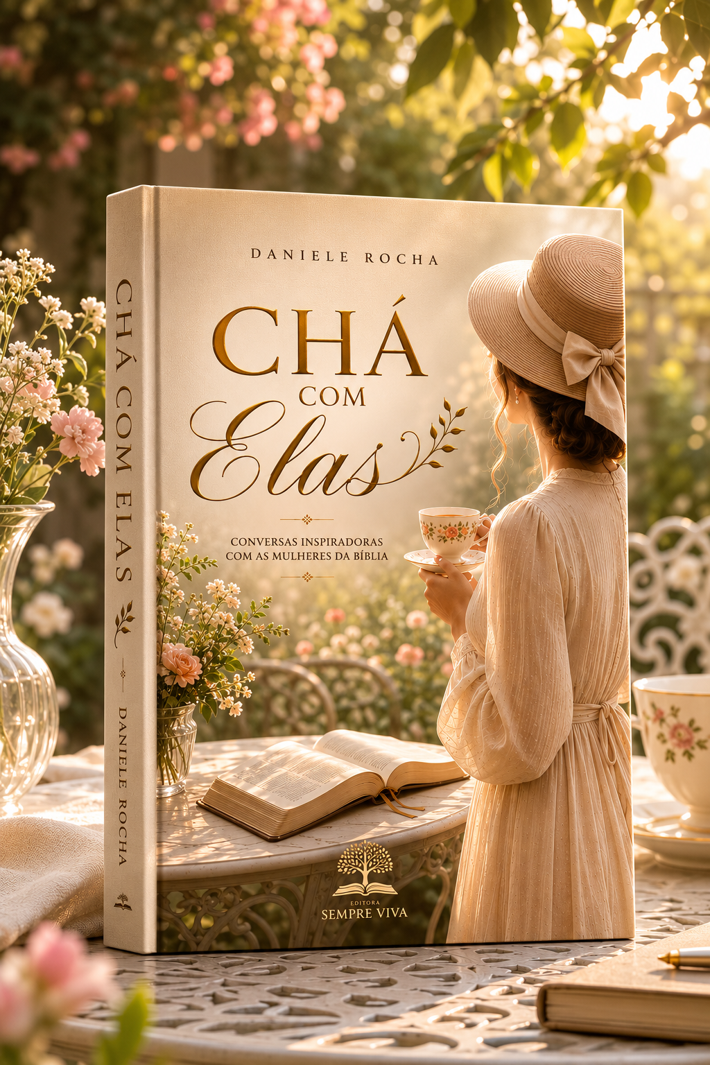 Capa do livro Chá com Elas, de Daniele Rocha